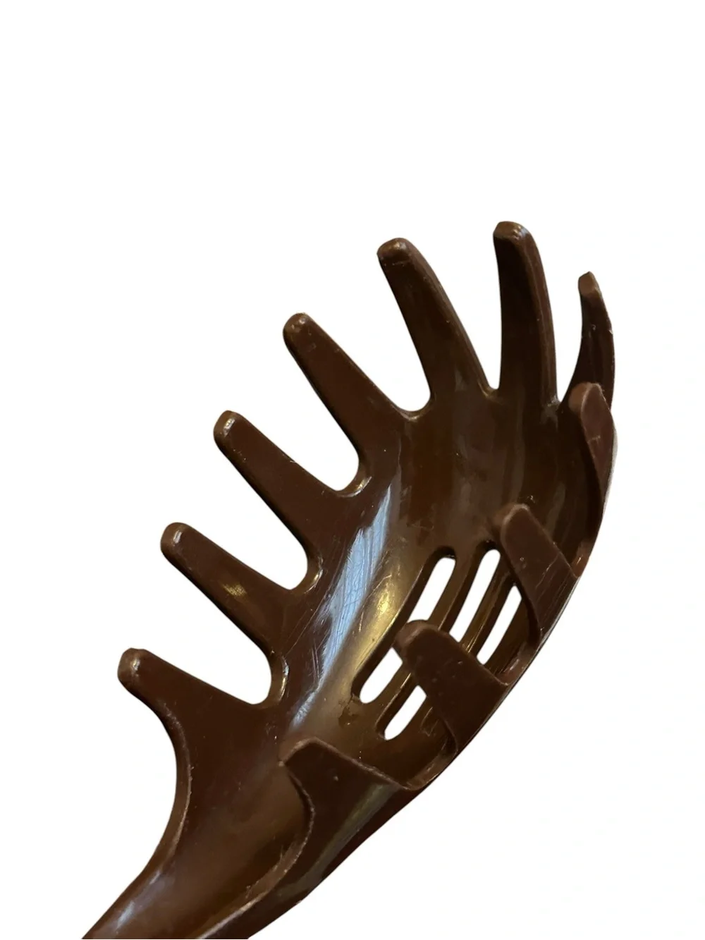 Vintage Ekco #1 Spaghetti Pasta Fork Dark Brown 10 3/4